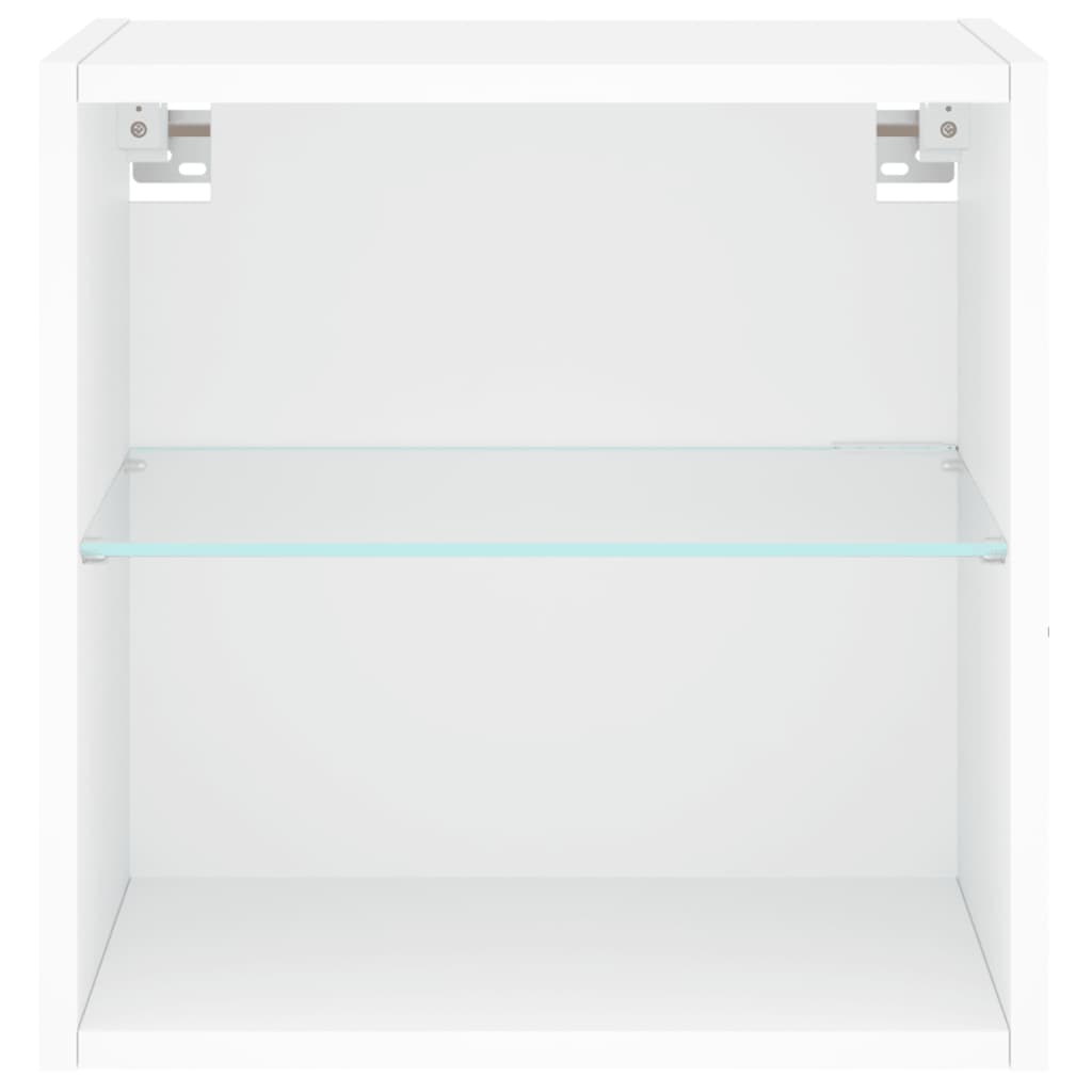 Nachtkastje Met Led's Wandgemonteerd Wit