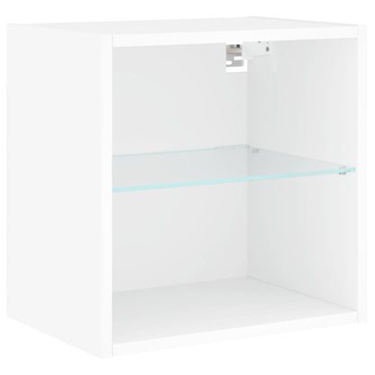 Nachtkastjes Met Led's 2 St Wandgemonteerd Wit