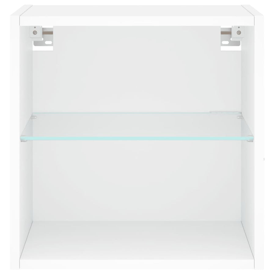 Nachtkastjes Met Led's 2 St Wandgemonteerd Wit