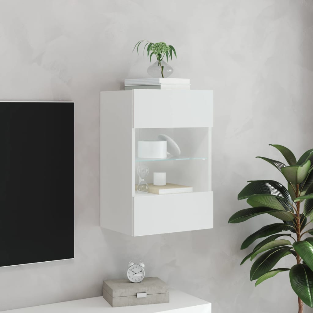 Tv-Meubel Met Led-Verlichting 40X30X60,5 Cm 1 40 x 30 x 60.5 cm Wit