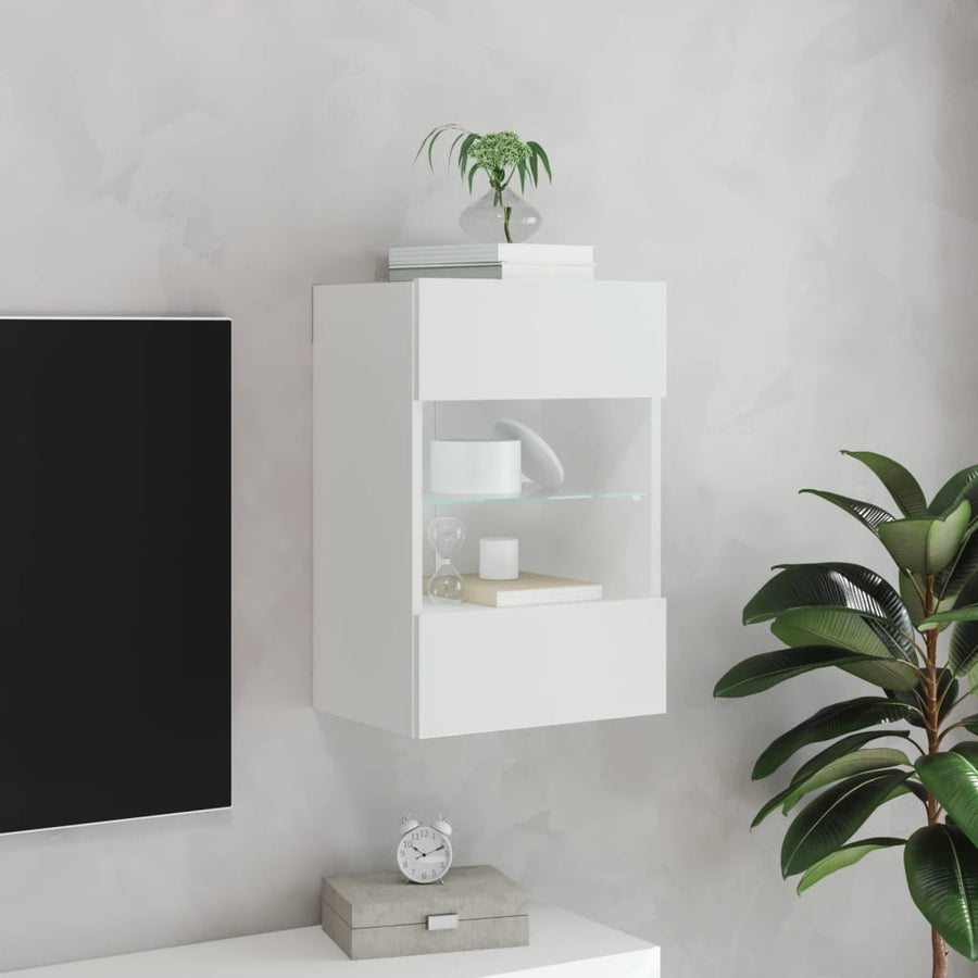 Tv-Meubel Met Led-Verlichting 40X30X60,5 Cm 1 40 x 30 x 60.5 cm Wit