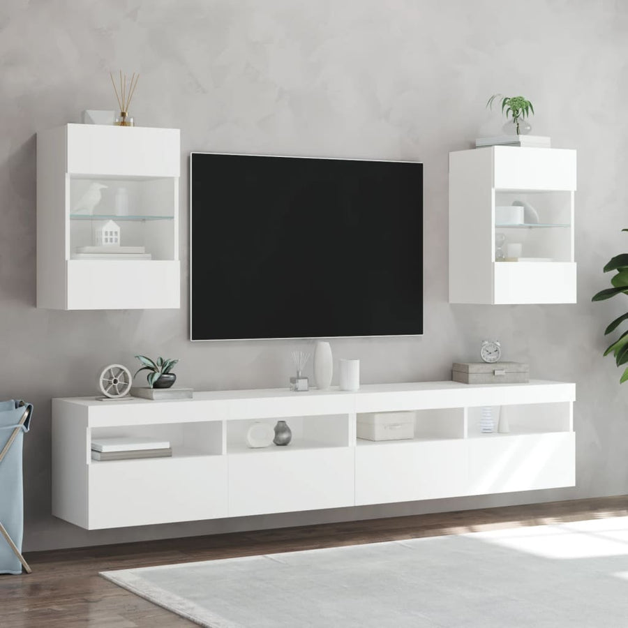 Tv-Meubel Met Led-Verlichting 40X30X60,5 Cm 1 40 x 30 x 60.5 cm Wit