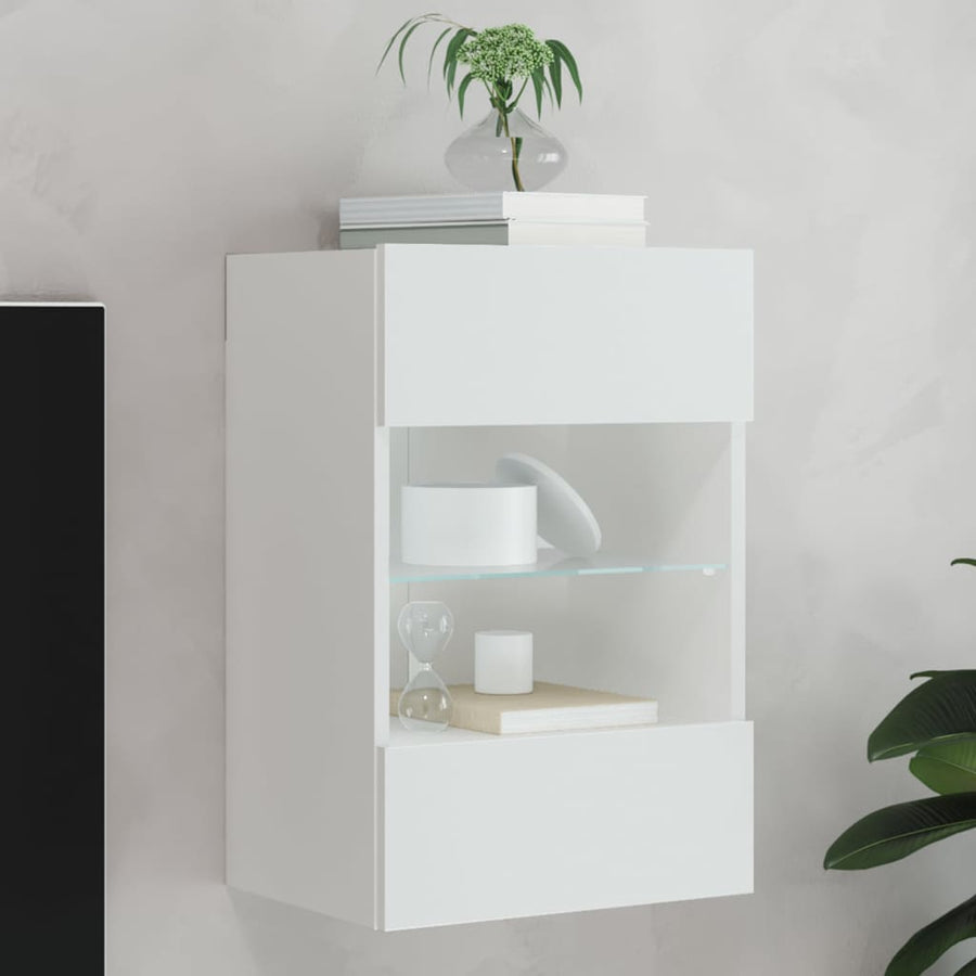 Tv-Meubel Met Led-Verlichting 40X30X60,5 Cm 1 40 x 30 x 60.5 cm Wit