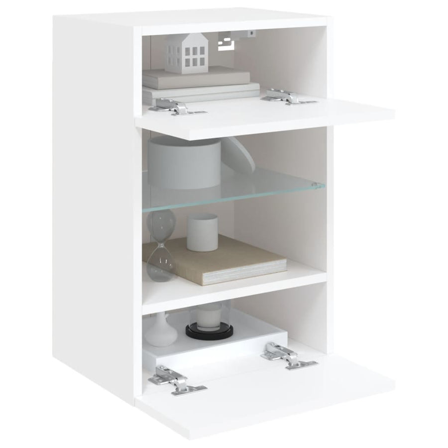 Tv-Wandmeubels Met Led-Verlichting 40X30X60,5 Cm 2 40 x 30 x 60.5 cm Wit