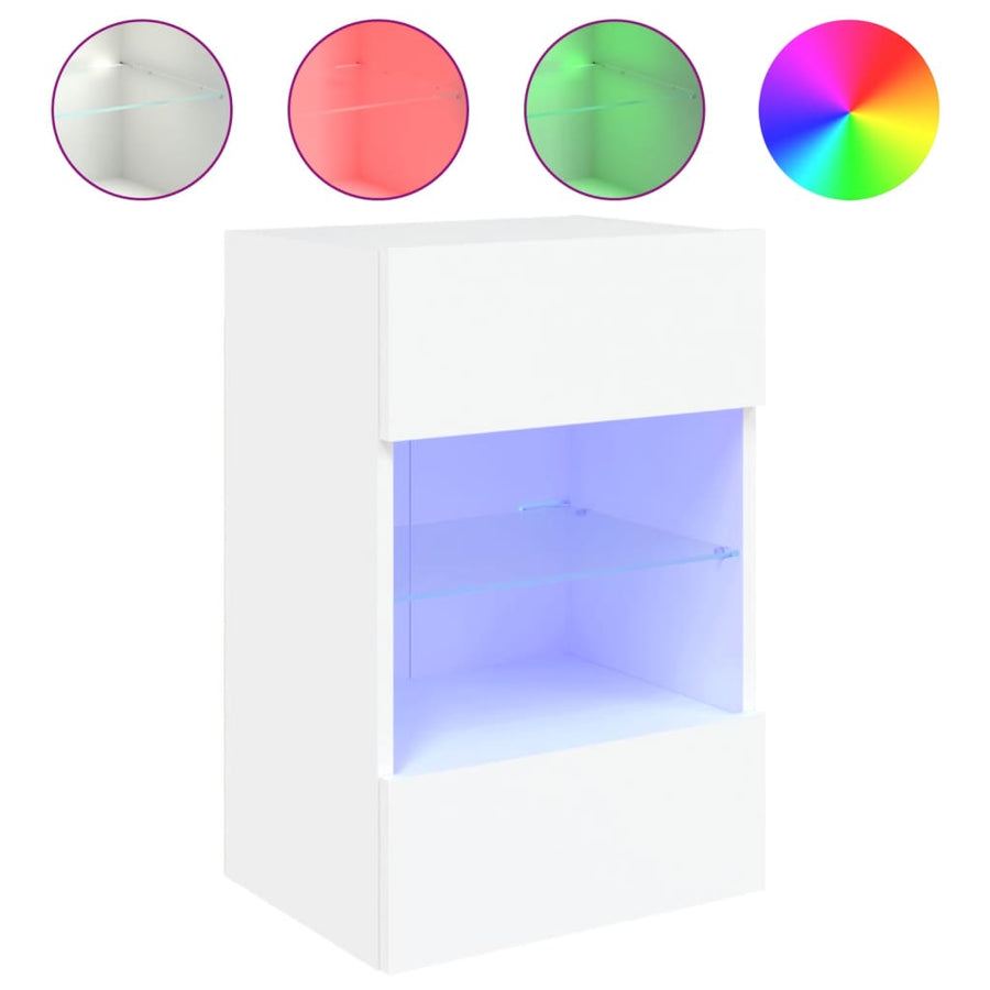 Tv-Wandmeubels Met Led-Verlichting 40X30X60,5 Cm 2 40 x 30 x 60.5 cm Wit