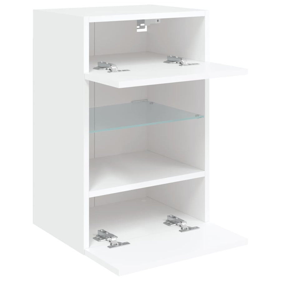 Tv-Wandmeubels Met Led-Verlichting 40X30X60,5 Cm 2 40 x 30 x 60.5 cm Wit