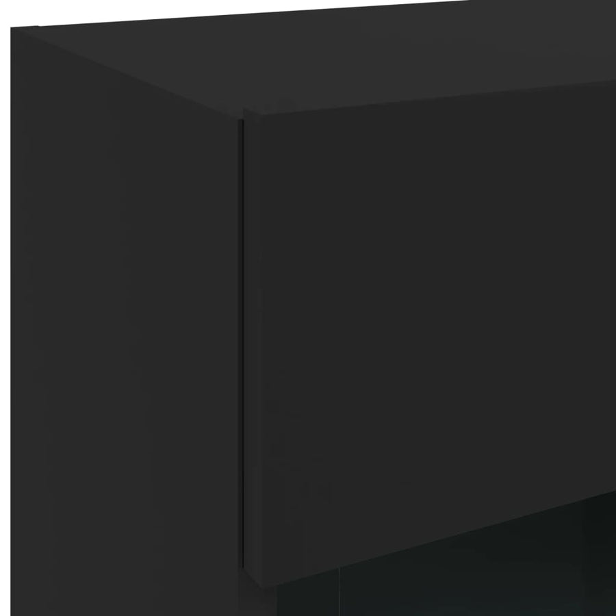 Tv-Wandmeubel Met Led-Verlichting 40X30X60,5 Cm 1 40 x 30 x 60.5 cm Zwart