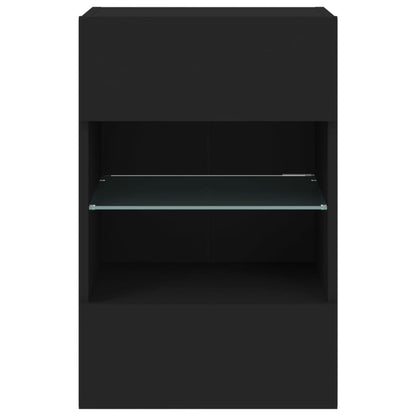 Tv-Wandmeubel Met Led-Verlichting 40X30X60,5 Cm 1 40 x 30 x 60.5 cm Zwart