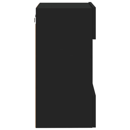 Tv-Wandmeubel Met Led-Verlichting 40X30X60,5 Cm 1 40 x 30 x 60.5 cm Zwart