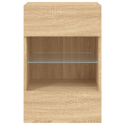 Tv-Wandmeubel Met Led-Verlichting 40X30X60,5 Cm 1 40 x 30 x 60.5 cm Sonoma eiken