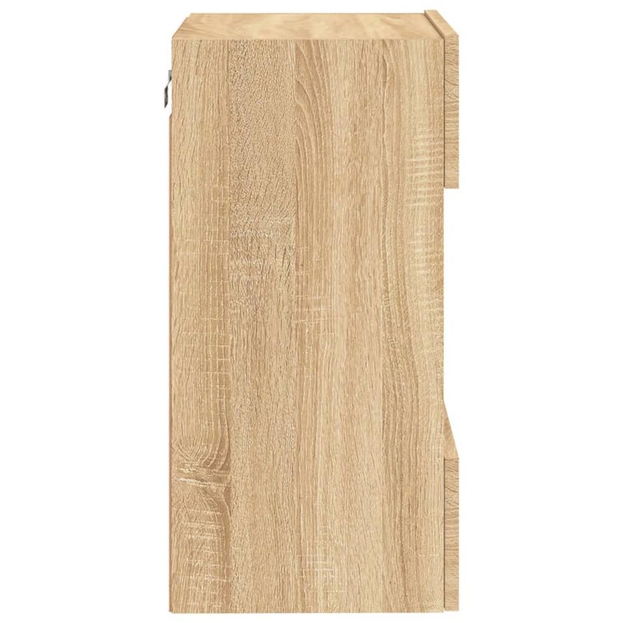 Tv-Wandmeubel Met Led-Verlichting 40X30X60,5 Cm 1 40 x 30 x 60.5 cm Sonoma eiken