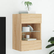 Tv-wandmeubel 40x30x60,5 cm sonoma eiken led