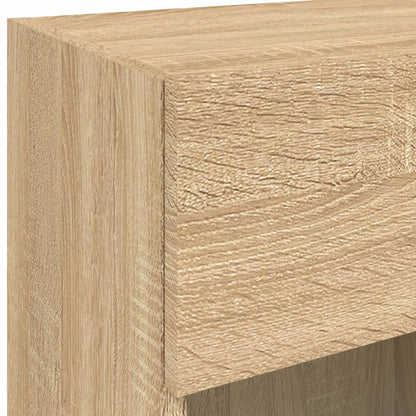 Tv-Wandmeubels Met Led 40X30X60,5 Cm Kleurig 2 40 x 30 x 60.5 cm Sonoma eiken