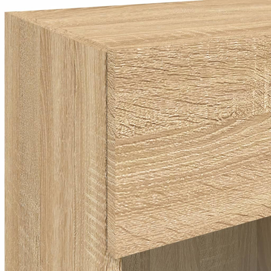 Tv-Wandmeubels Met Led 40X30X60,5 Cm Kleurig 2 40 x 30 x 60.5 cm Sonoma eiken