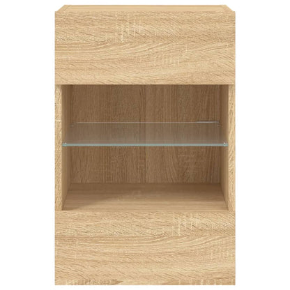 Tv-Wandmeubels Met Led 40X30X60,5 Cm Kleurig 2 40 x 30 x 60.5 cm Sonoma eiken