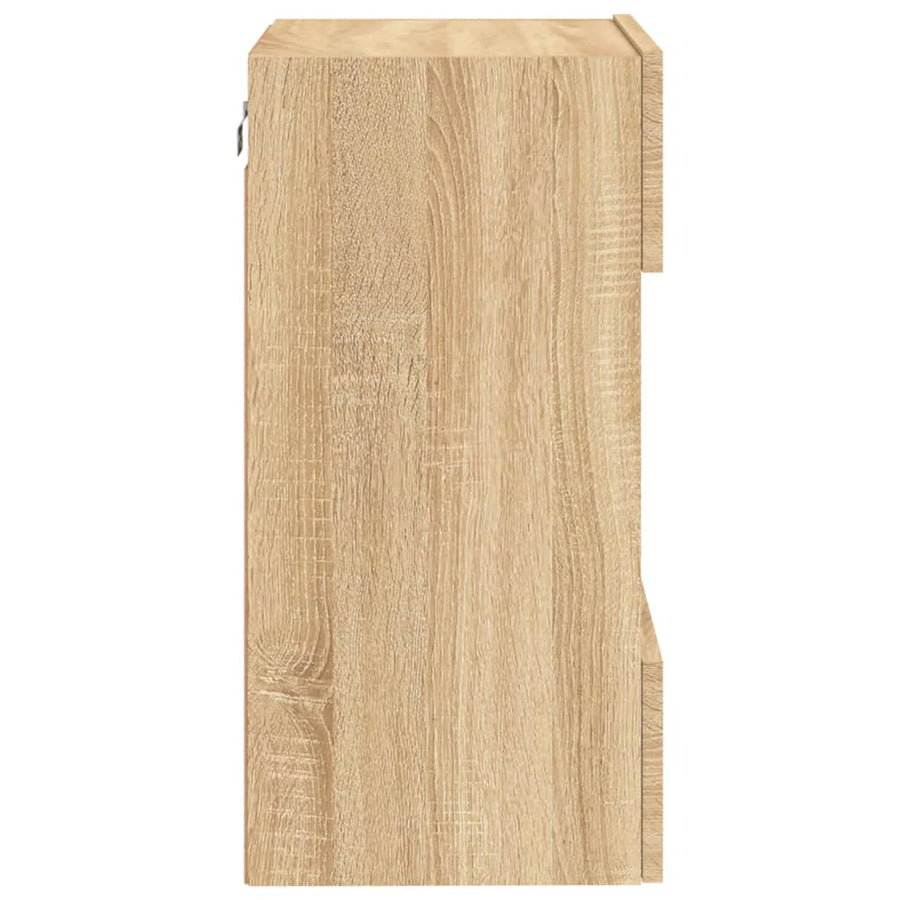 Tv-Wandmeubels Met Led 40X30X60,5 Cm Kleurig 2 40 x 30 x 60.5 cm Sonoma eiken