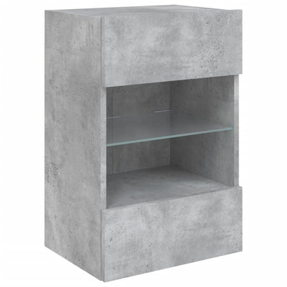 Tv-Wandmeubel Met Led-Verlichting 40X30X60,5 Cm 1 40 x 30 x 60.5 cm Betongrijs