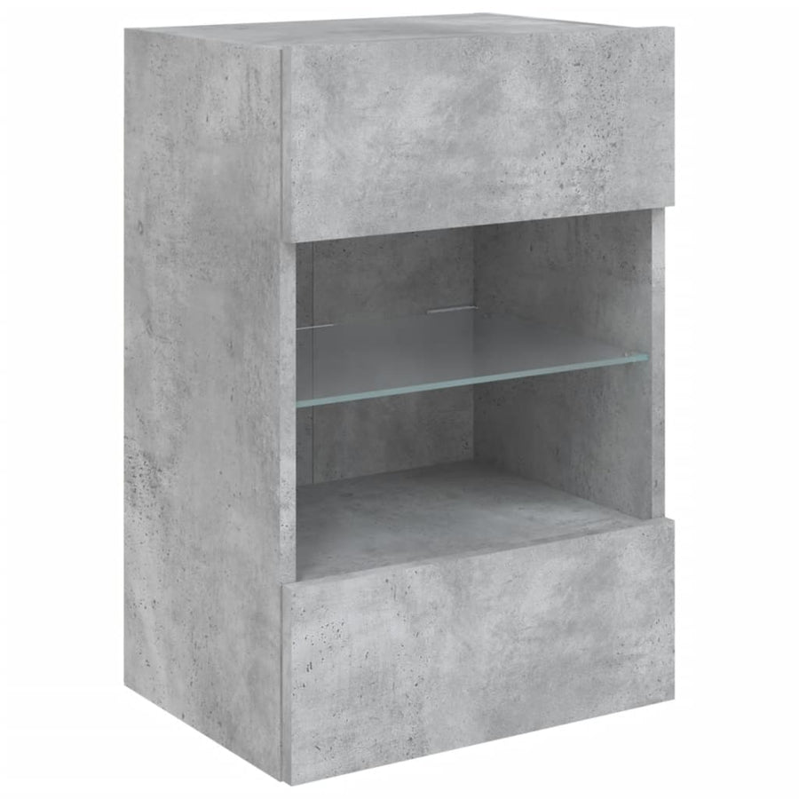 Tv-Wandmeubel Met Led-Verlichting 40X30X60,5 Cm 1 40 x 30 x 60.5 cm Betongrijs