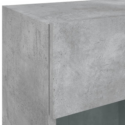 Tv-Wandmeubel Met Led-Verlichting 40X30X60,5 Cm 1 40 x 30 x 60.5 cm Betongrijs
