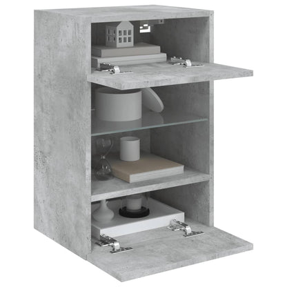 Tv-Wandmeubel Met Led-Verlichting 40X30X60,5 Cm 1 40 x 30 x 60.5 cm Betongrijs