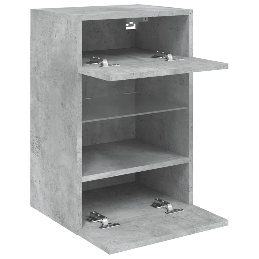 Tv-Wandmeubel Met Led-Verlichting 40X30X60,5 Cm 1 40 x 30 x 60.5 cm Betongrijs