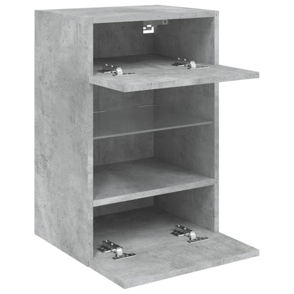 Tv-Wandmeubel Met Led-Verlichting 40X30X60,5 Cm 1 40 x 30 x 60.5 cm Betongrijs