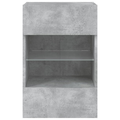 Tv-Wandmeubel Met Led-Verlichting 40X30X60,5 Cm 1 40 x 30 x 60.5 cm Betongrijs
