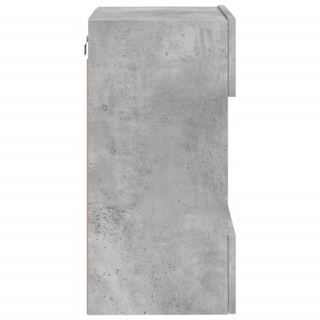 Tv-Wandmeubel Met Led-Verlichting 40X30X60,5 Cm 1 40 x 30 x 60.5 cm Betongrijs