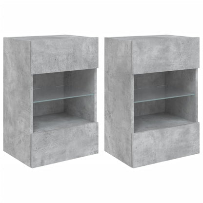 Tv-Wandmeubels Met Led 40X30X60,5 Cm 2 40 x 30 x 60.5 cm Betongrijs