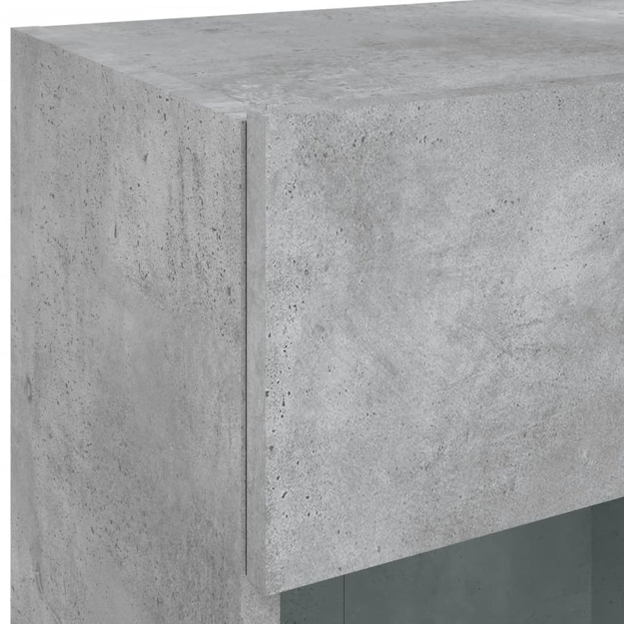 Tv-Wandmeubels Met Led 40X30X60,5 Cm 2 40 x 30 x 60.5 cm Betongrijs