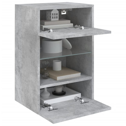 Tv-Wandmeubels Met Led 40X30X60,5 Cm 2 40 x 30 x 60.5 cm Betongrijs