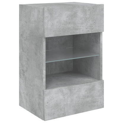 Tv-Wandmeubels Met Led 40X30X60,5 Cm 2 40 x 30 x 60.5 cm Betongrijs