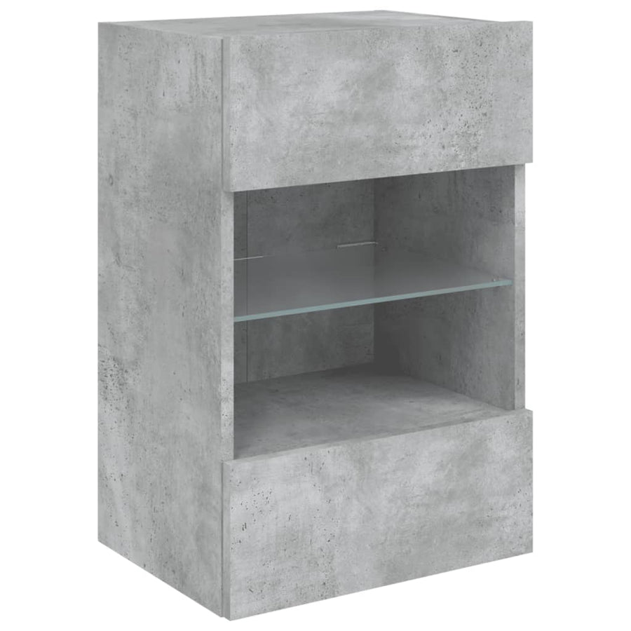 Tv-Wandmeubels Met Led 40X30X60,5 Cm 2 40 x 30 x 60.5 cm Betongrijs