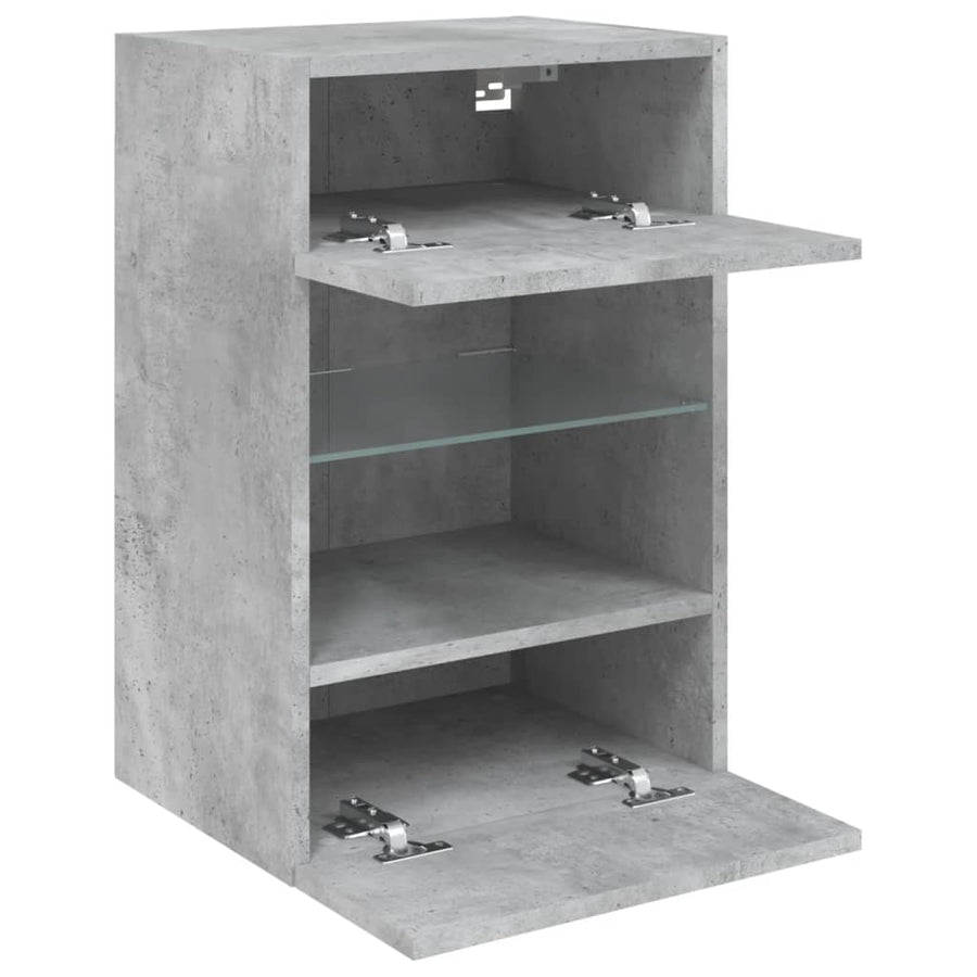 Tv-Wandmeubels Met Led 40X30X60,5 Cm 2 40 x 30 x 60.5 cm Betongrijs