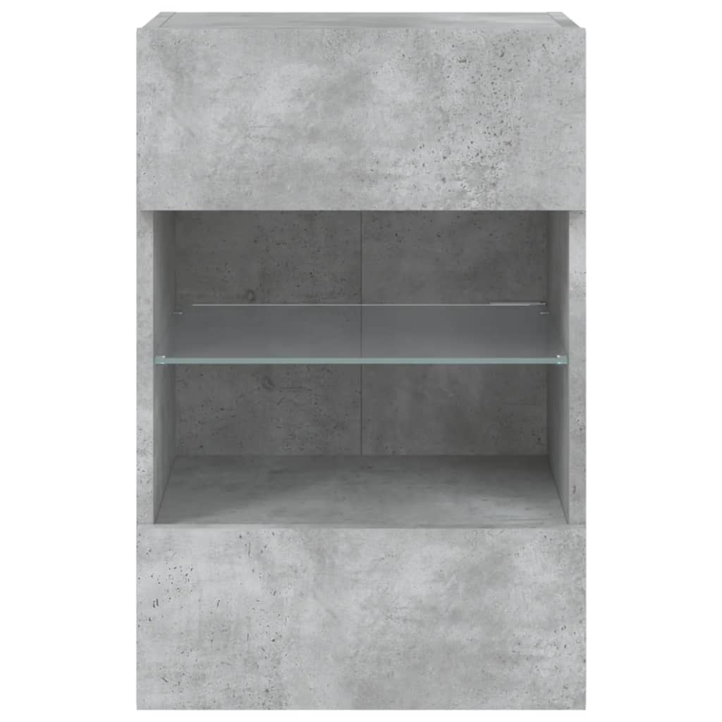 Tv-Wandmeubels Met Led 40X30X60,5 Cm 2 40 x 30 x 60.5 cm Betongrijs