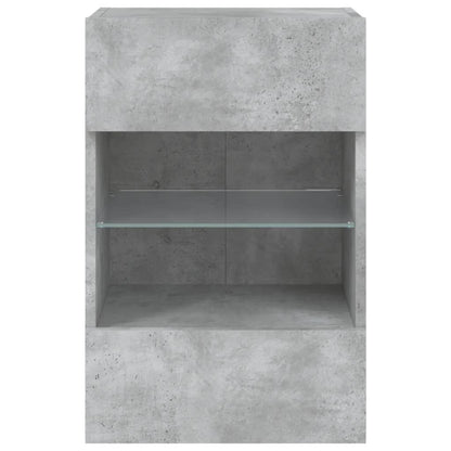 Tv-Wandmeubels Met Led 40X30X60,5 Cm 2 40 x 30 x 60.5 cm Betongrijs