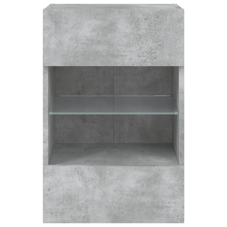 Tv-Wandmeubels Met Led 40X30X60,5 Cm 2 40 x 30 x 60.5 cm Betongrijs