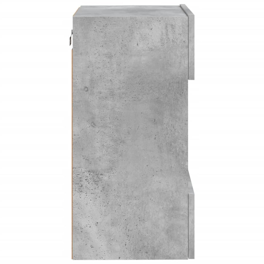 Tv-Wandmeubels Met Led 40X30X60,5 Cm 2 40 x 30 x 60.5 cm Betongrijs