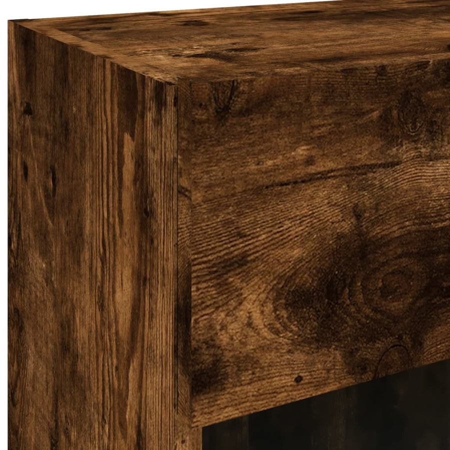 Tv-Wandmeubel Met Led-Verlichting 40X30X60,5 Cm 1 40 x 30 x 60.5 cm Gerookt eiken