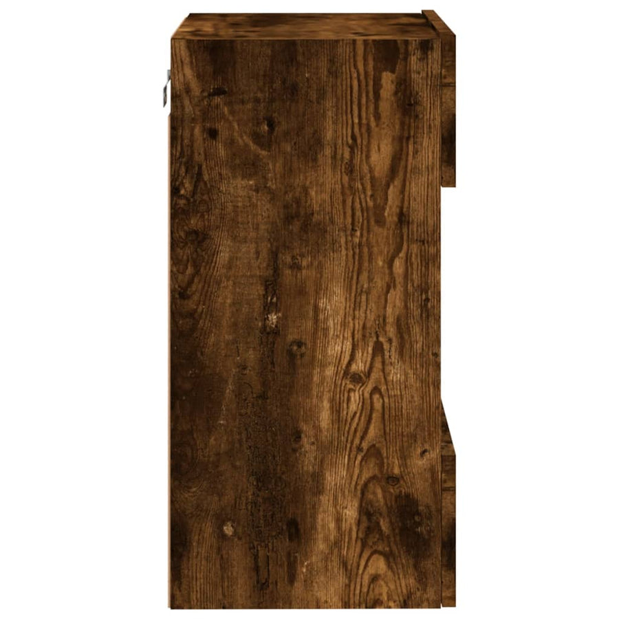 Tv-Wandmeubel Met Led-Verlichting 40X30X60,5 Cm 1 40 x 30 x 60.5 cm Gerookt eiken