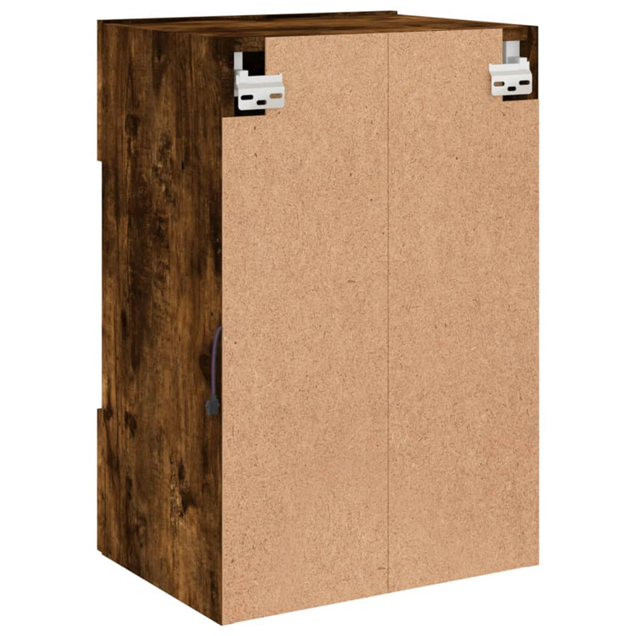 Tv-Wandmeubel Met Led-Verlichting 40X30X60,5 Cm 1 40 x 30 x 60.5 cm Gerookt eiken