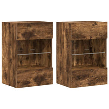 Tv-Wandmeubels Met Led 40X30X60,5 Cm Kleurig 2 40 cm Gerookt eiken