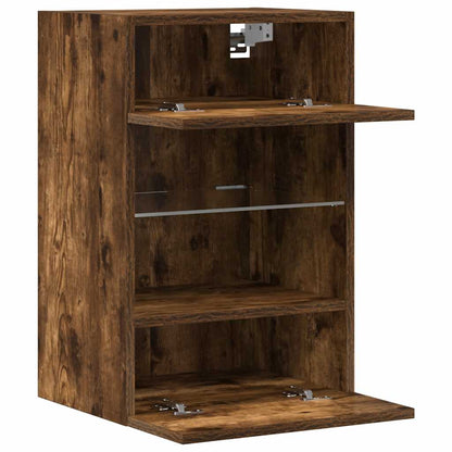Tv-Wandmeubels Met Led 40X30X60,5 Cm Kleurig 2 40 cm Gerookt eiken
