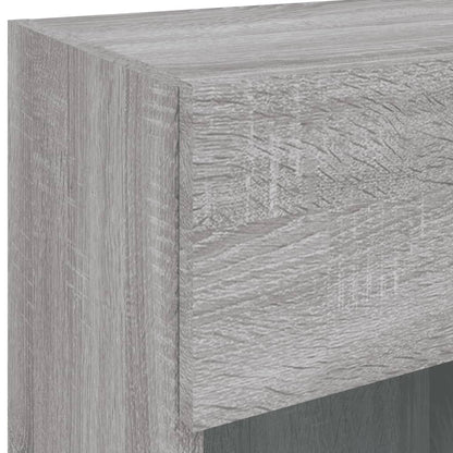 Tv-Wandmeubel Met Led-Verlichting 40X30X60,5 Cm 1 40 x 30 x 60.5 cm Grijs sonoma