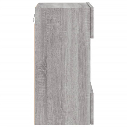 Tv-Wandmeubel Met Led-Verlichting 40X30X60,5 Cm 1 40 x 30 x 60.5 cm Grijs sonoma