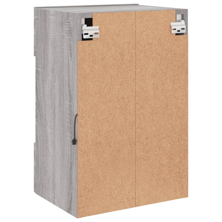 Tv-Wandmeubel Met Led-Verlichting 40X30X60,5 Cm 1 40 x 30 x 60.5 cm Grijs sonoma
