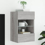 Tv-wandmeubel 40x30x60,5 cm grijs sonoma LED