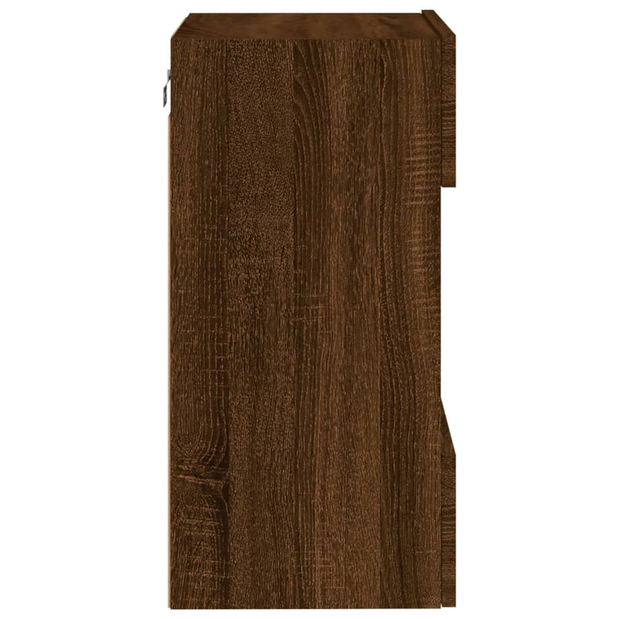 Tv-Wandmeubel Met Led-Verlichting 40X30X60,5 Cm Bruineikenkleur 1 40 x 30 x 60.5 cm bruin eikenkleur
