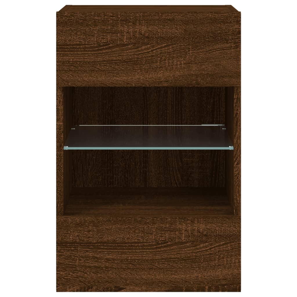 Tv-Wandmeubels Met Led 40X30X60,5 Cm Bruineikenkleurig 2 40 x 30 x 60.5 cm bruin eikenkleur