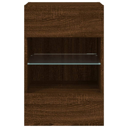 Tv-Wandmeubels Met Led 40X30X60,5 Cm Bruineikenkleurig 2 40 x 30 x 60.5 cm bruin eikenkleur